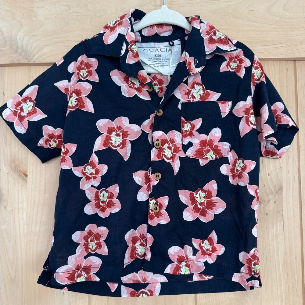 ACACIA Boys Aloha Shirt size S